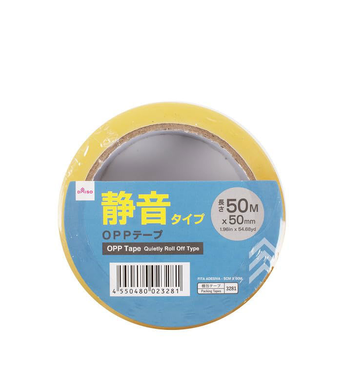 OPP TAPE -QUIETLY ROLL OFF TYPE - 1.96IN X 54.68YD - 50MM X