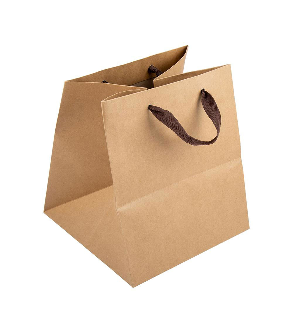 Kraft Paper Bag, Brown (1 pc) - 27cmx24cmx24cm