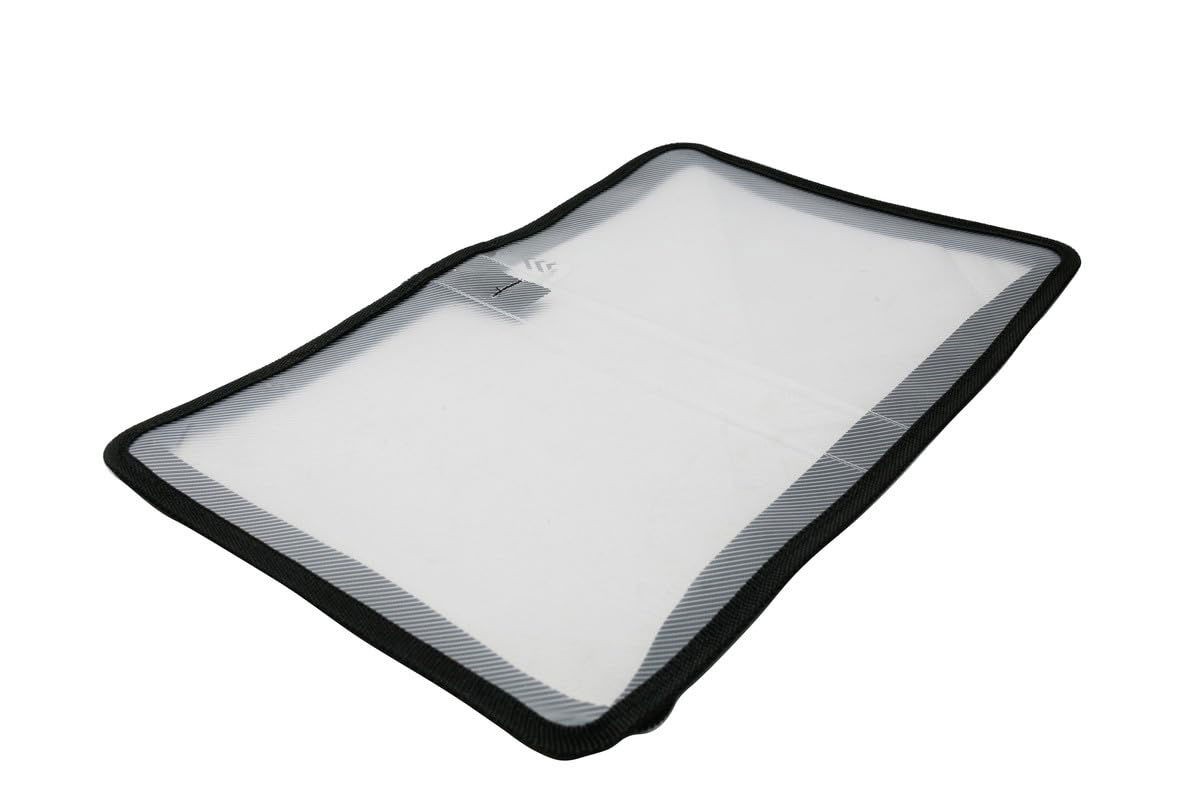 A5 Zipper File Pouch - Black & Clear