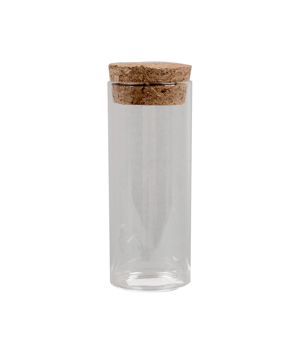 Glass Bottle with Cork Stopper - 10.5cm