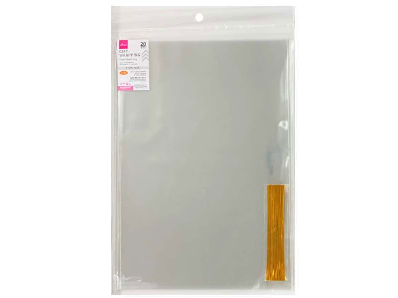 20-Piece Clear Plastic Bags – 31 x 22cm