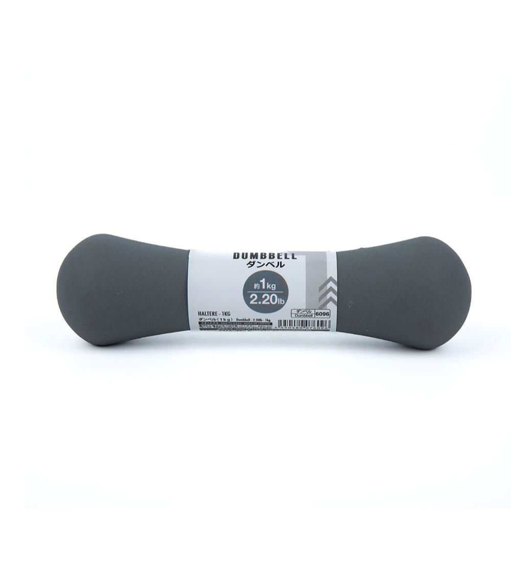 1 Kg Dumbbell – Non-Slip Coated Gray Weight for Home & Gym