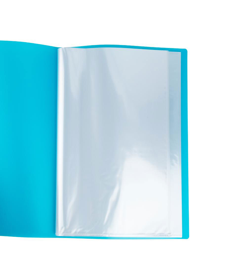 A4 Folder, Clear Blue (30 Pockets)
