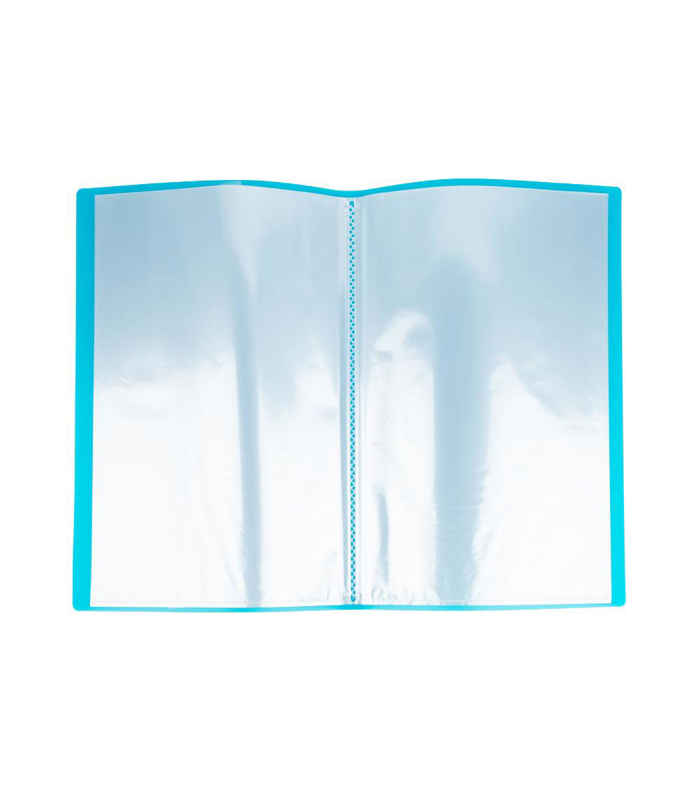 A4 Folder, Clear Blue (30 Pockets)