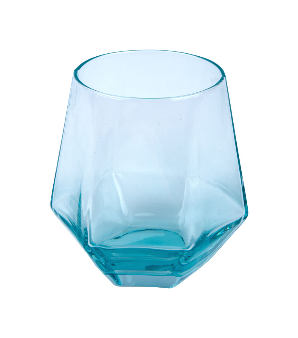 Hexagonal Glass, Light Blue