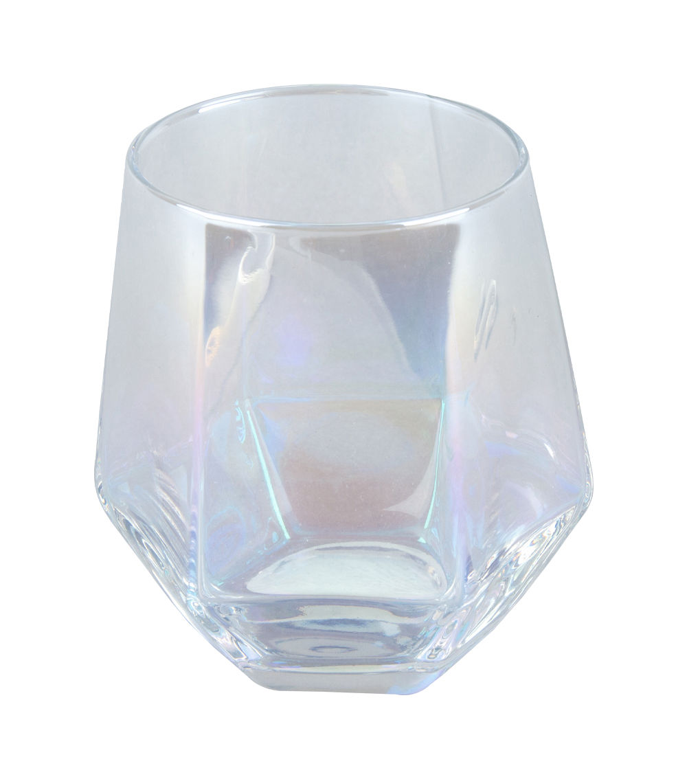 Aurora Hexagonal Glass, Multicolor