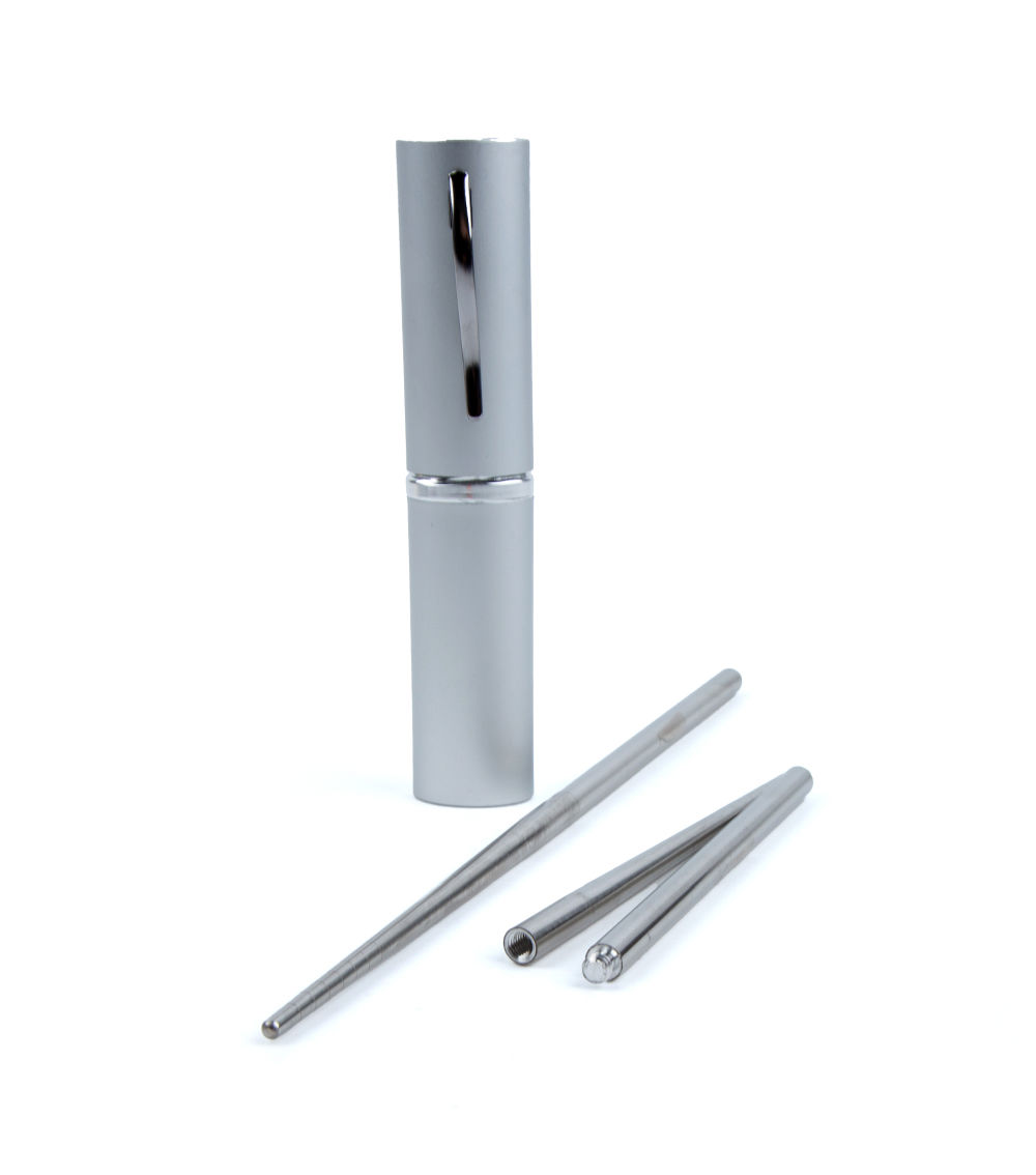 Stainless Steel Detachable Chopsticks with Case, Silver 