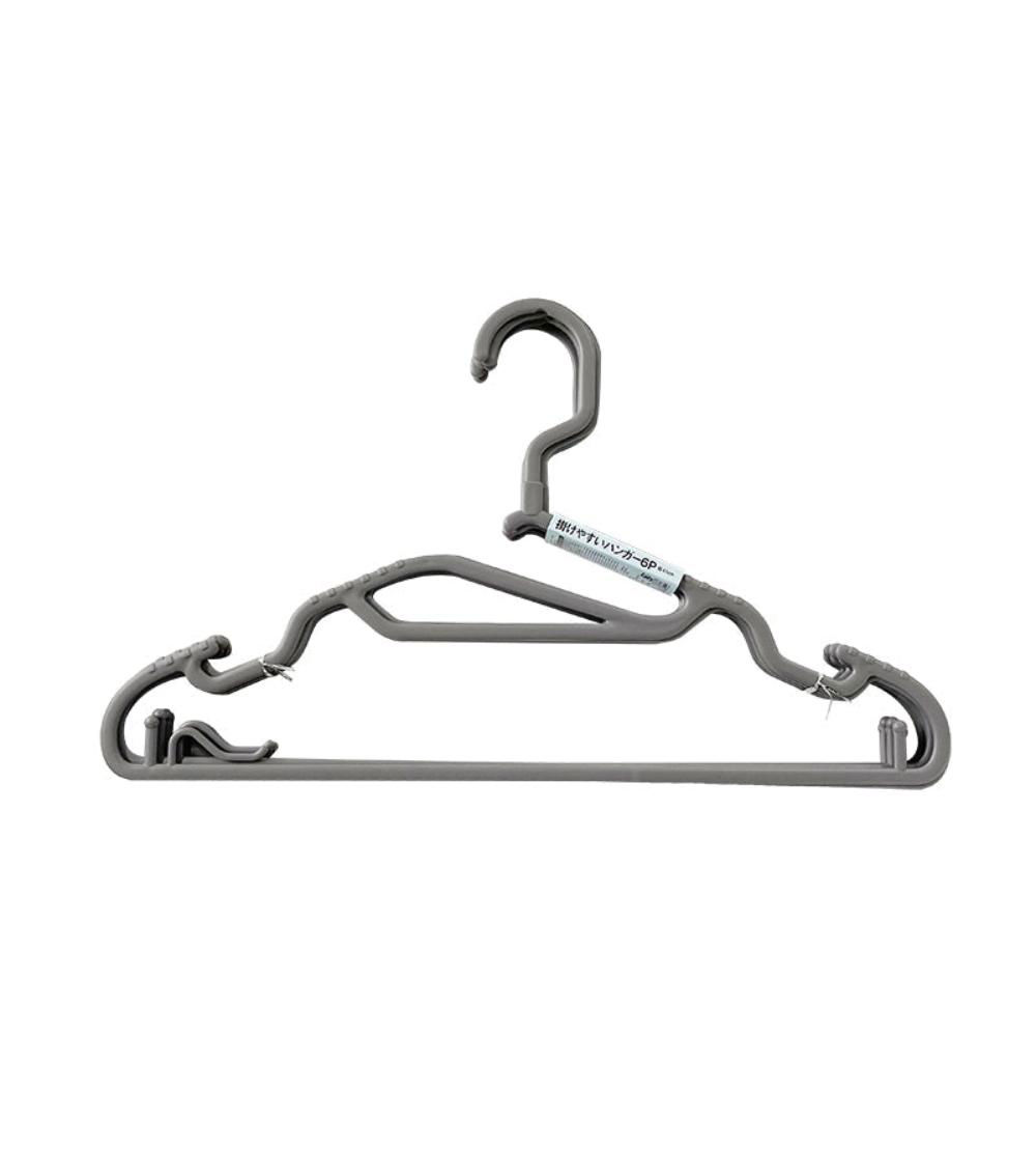 Easy-to-Use Hanger Set – 6-Pack, Light Gray