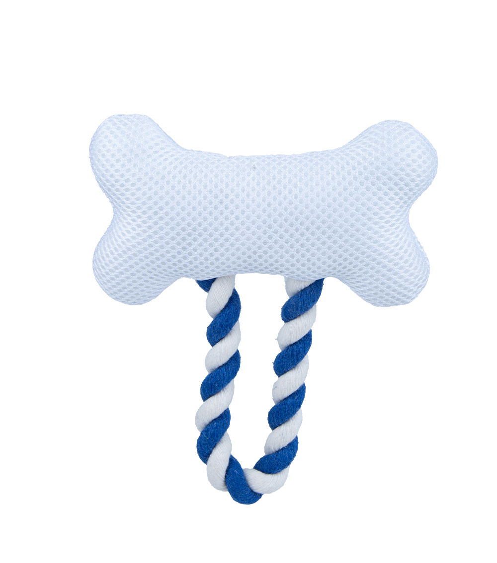 Plush Bone Shaped Toy with Rope for Dogs