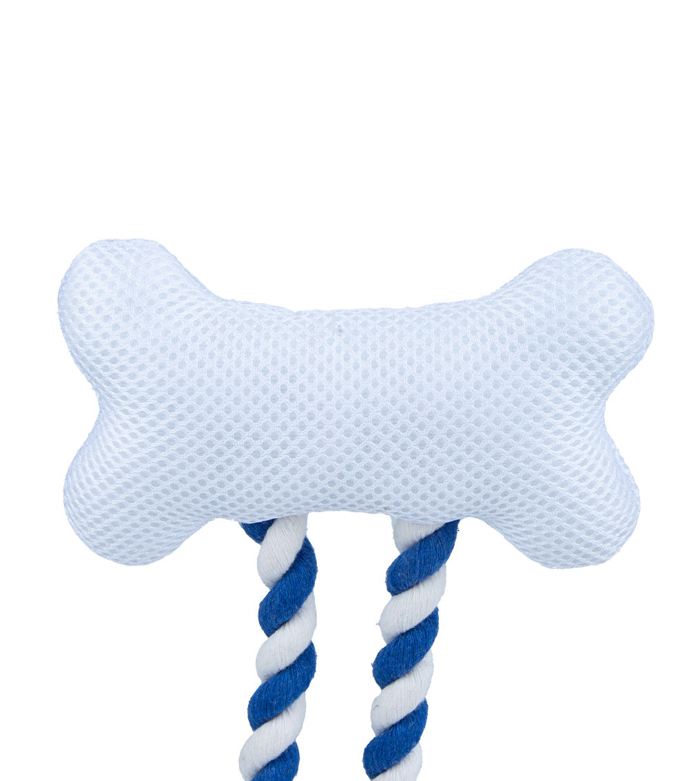 Plush Bone Shaped Toy with Rope for Dogs