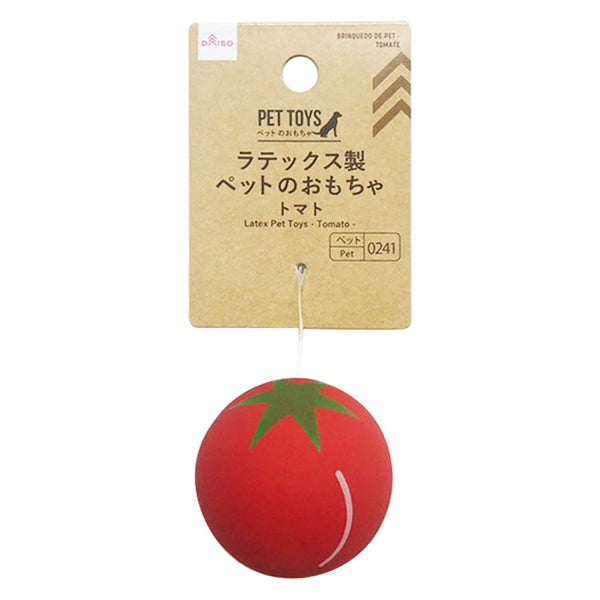 Tomato Latex Pet Toy, Red