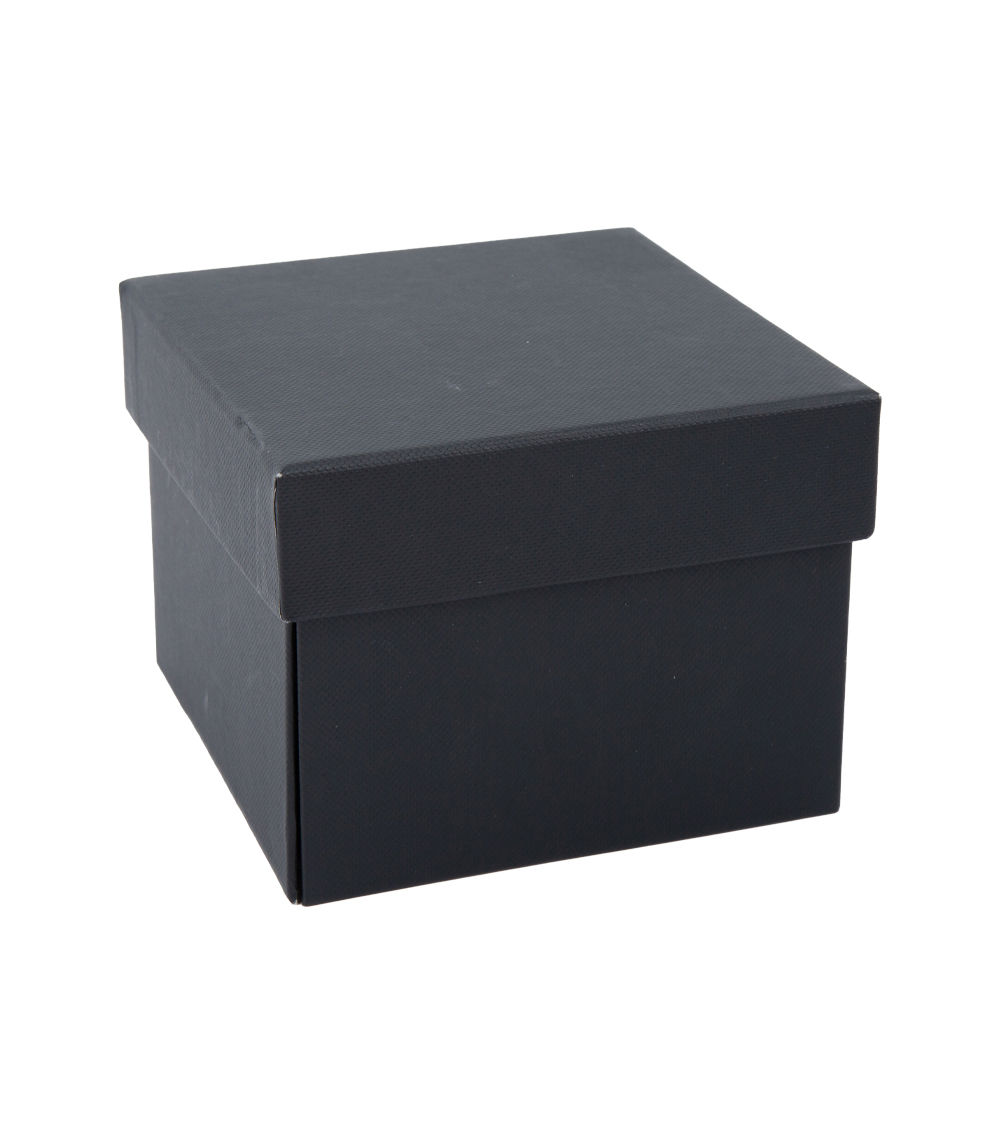 2-Tier Paper Box, Black (11.48cm x 11.48cm x 8.69cm)