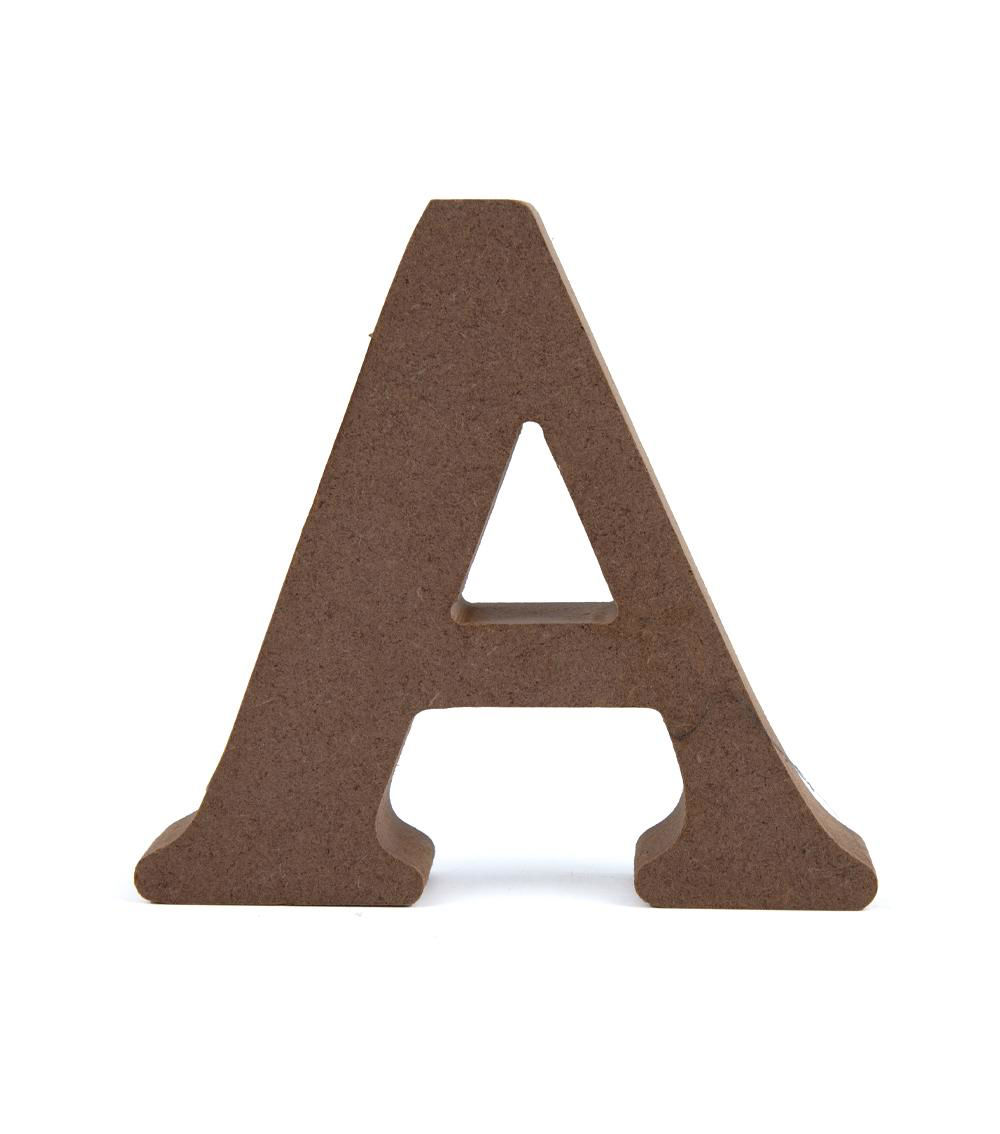 MDF Alphabet Letter A, Light Brown (20x12x11cm)