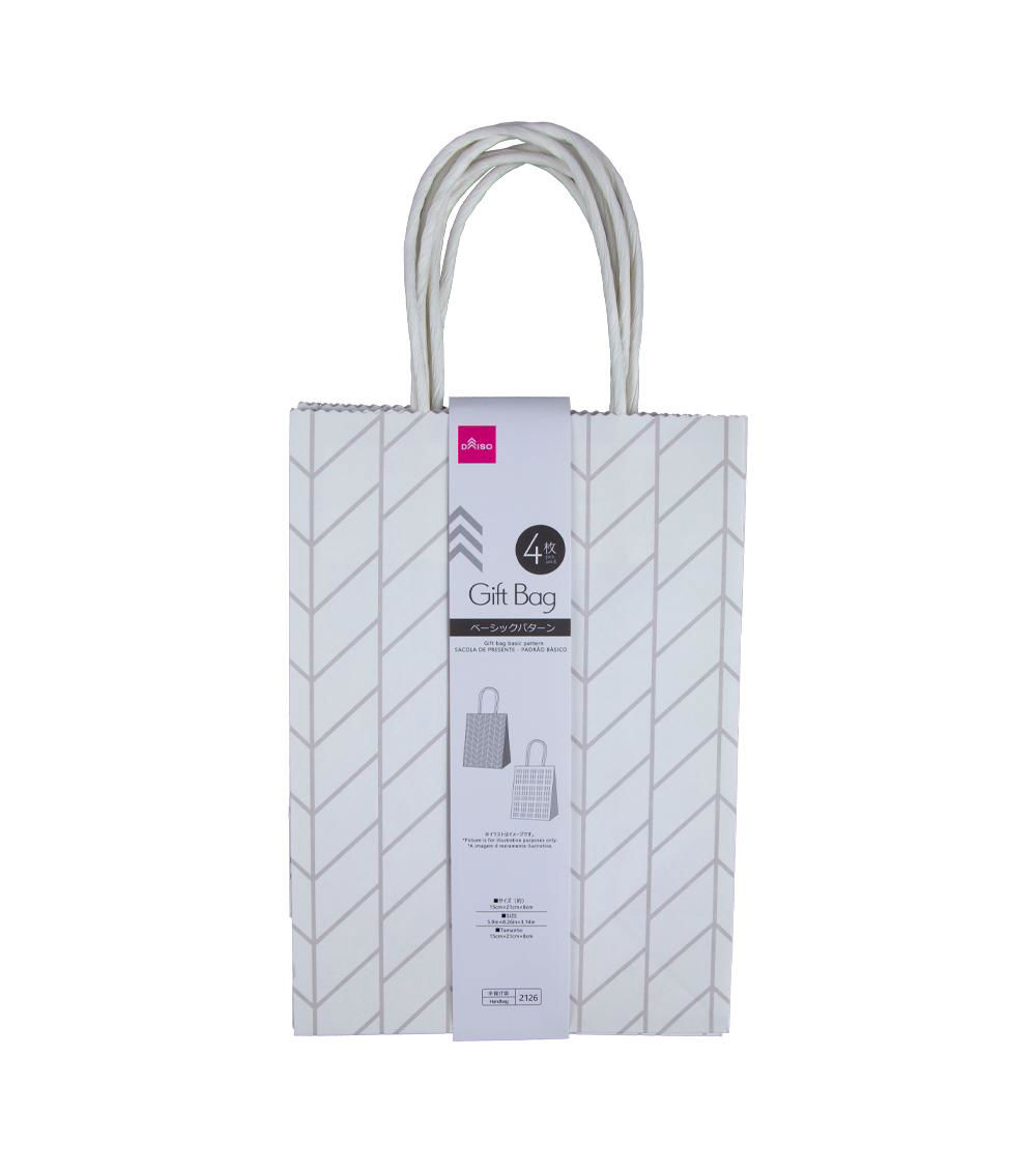 Basic Pattern Gift Bags Pack of 4, Assorted(1 pc)- 15x21x8cm