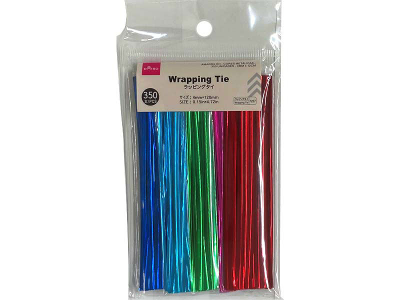 Metallic Wrapping Tie Set – 350 Pieces (Multicolor)