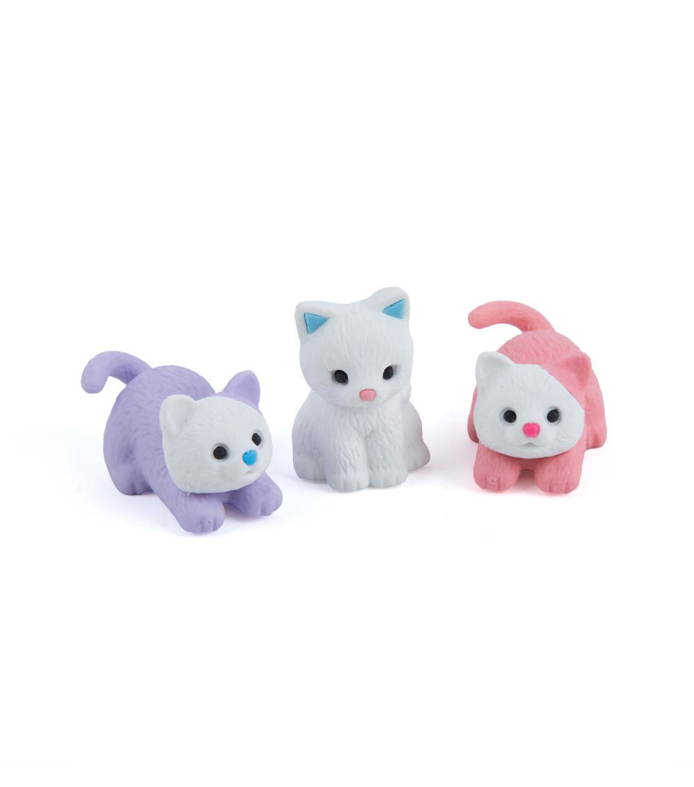 Cat Erasers, Multicolor (3 pcs)