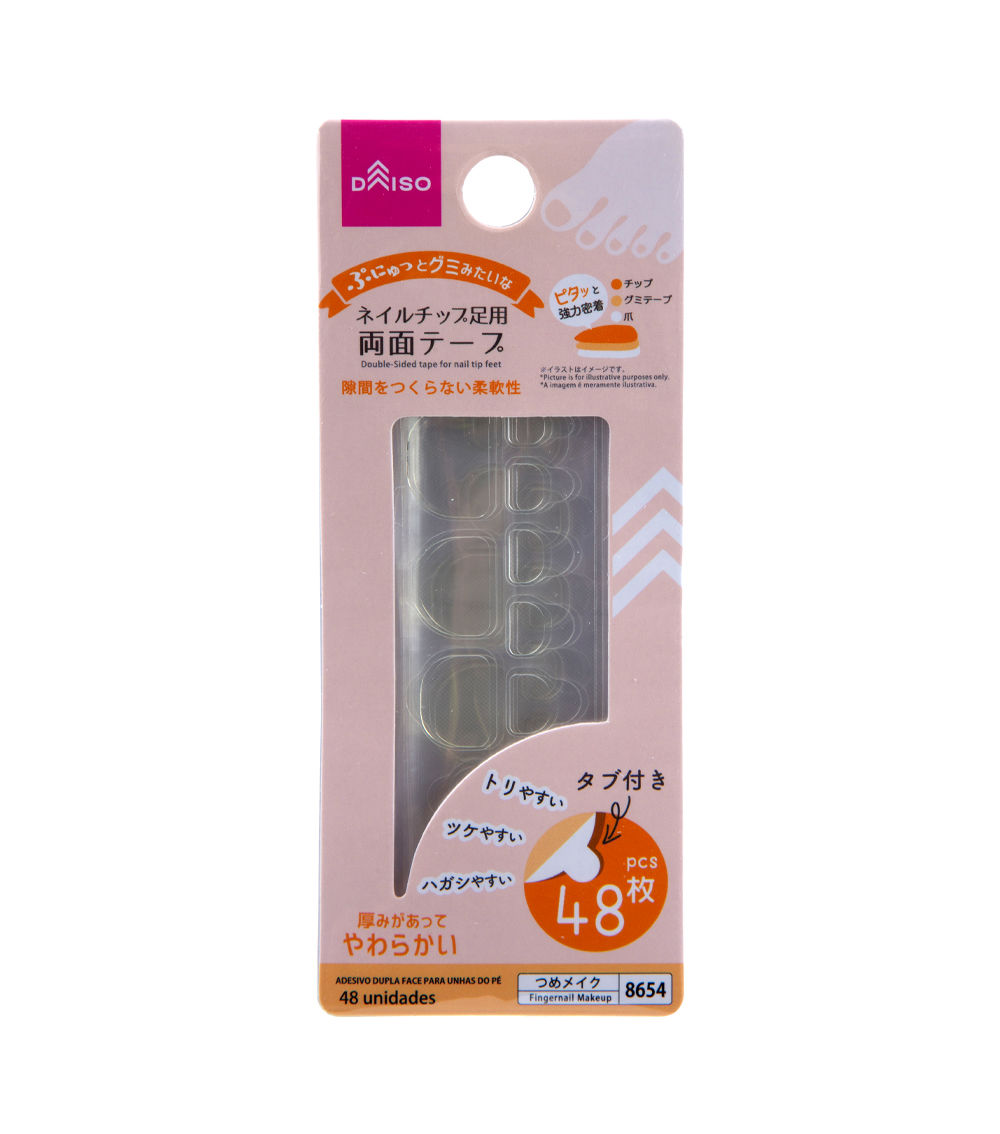 Double-Sided Tape for Nail Tip Feet – Clear (48 Pieces)