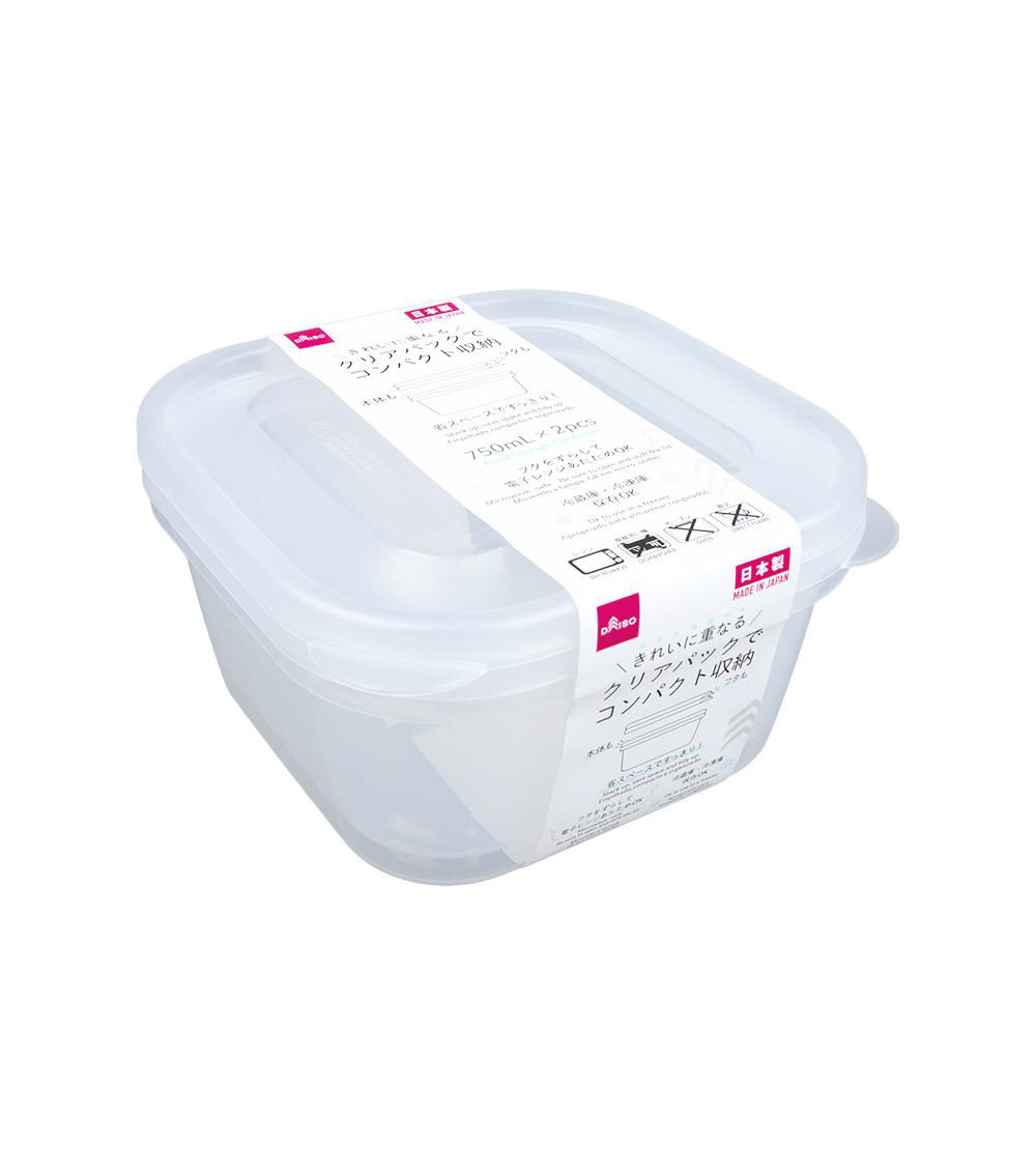 Food Storage Containers, White (2 pcs) - 750 ml