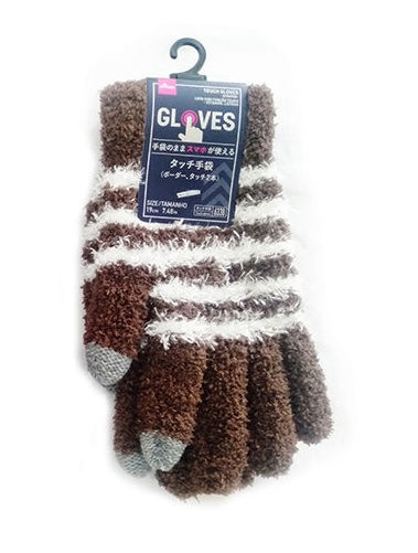 Striped Touch Gloves, Assorted (1 Pair)