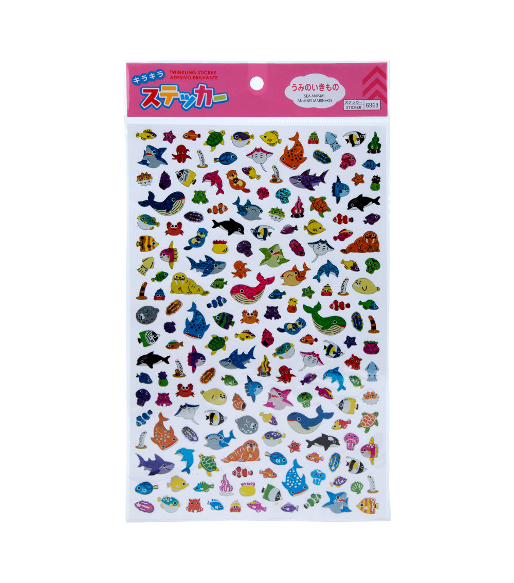 Twinkling Sea Animal Sticker- Multi-color