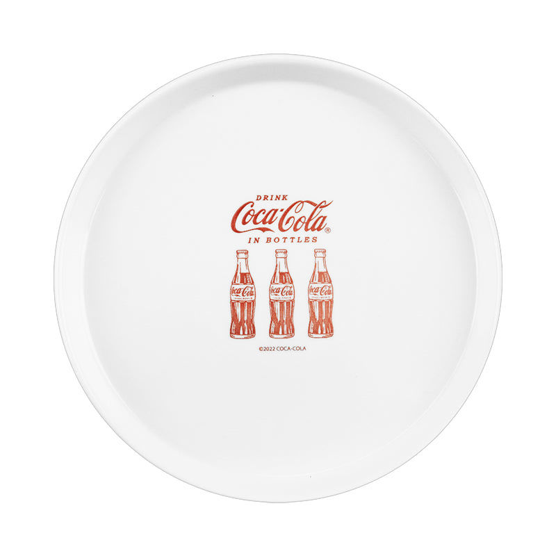 Coca-Cola Themed Round Plate - White