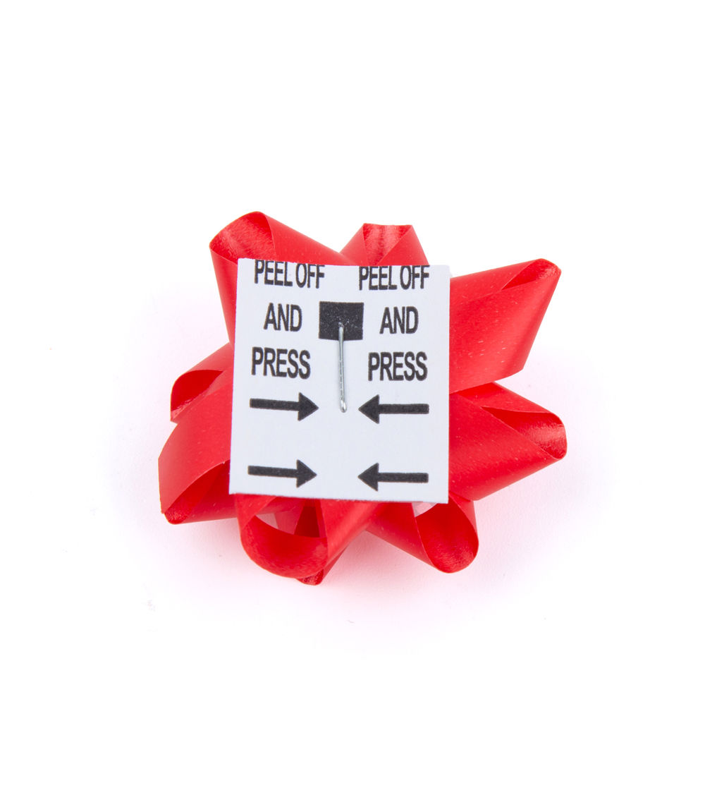 Medium Easy Fastening Ribbon, Red (8 pcs)