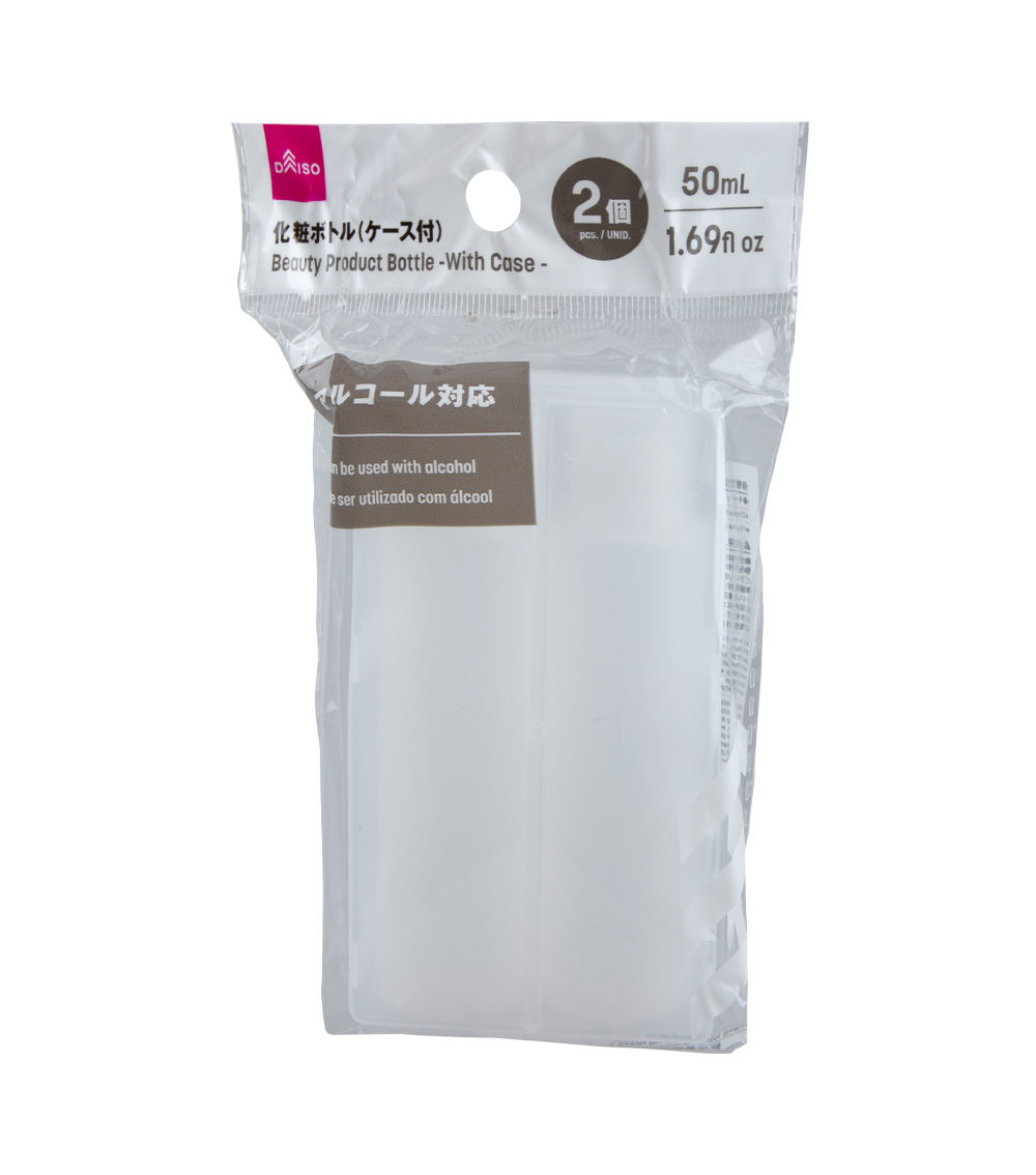 Beauty Product Bottles with Case – 2 Pcs (50ml - 1.69 fl oz)