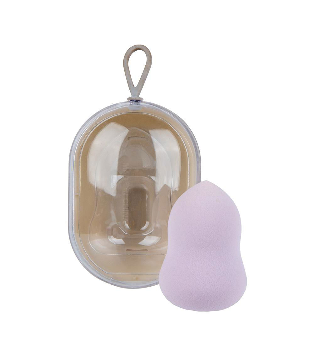 Pear Shape 3D Makeup Sponge With Dedicated Case, White