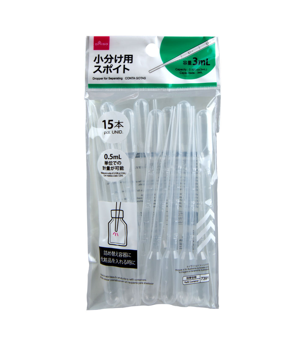 Dropper for Separating Set of 15– Clear (3ml - 0.10 fl oz)