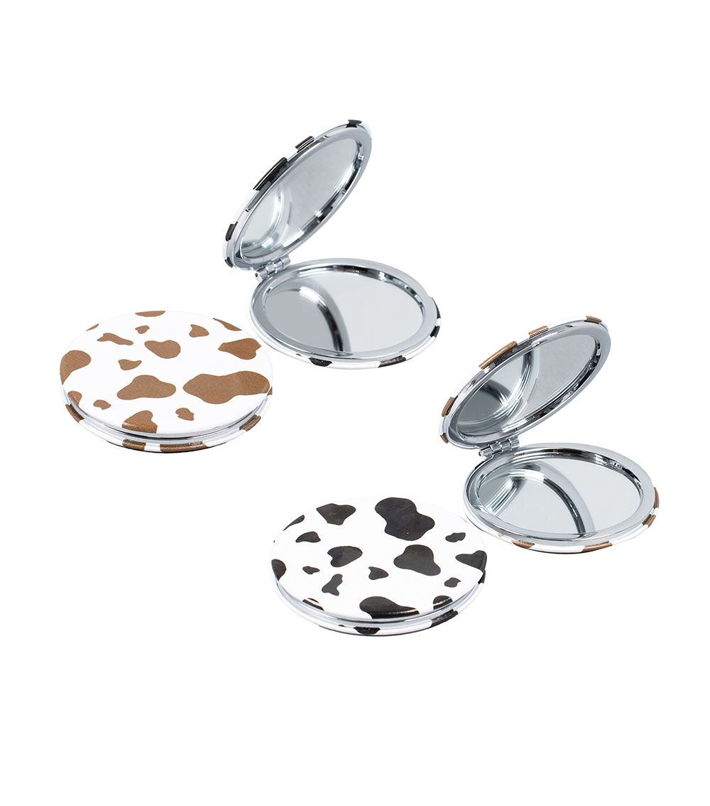 Round Print Compact Mirror – Dual-Sided