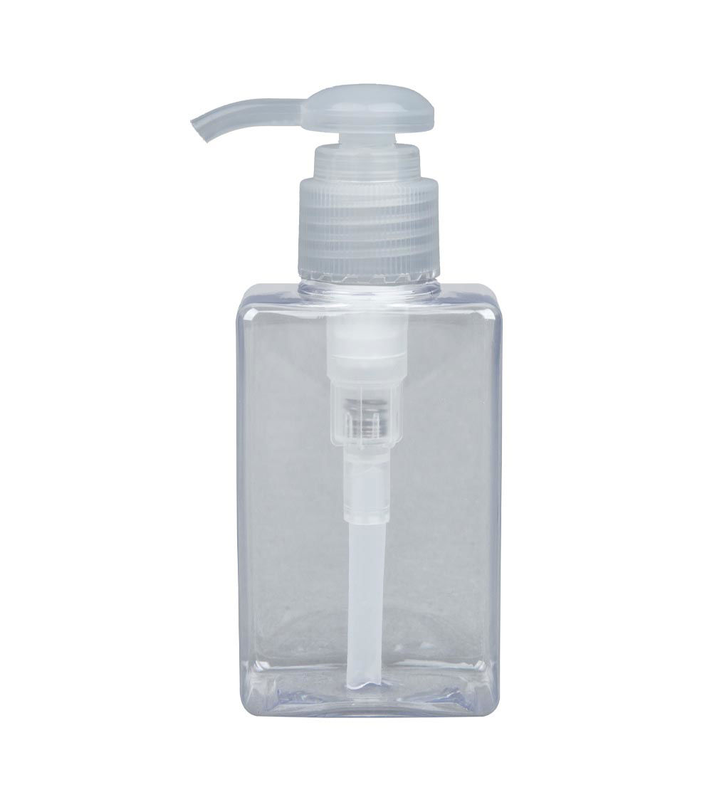 Square Pump Bottle, Clear (1 pc) - 100ml