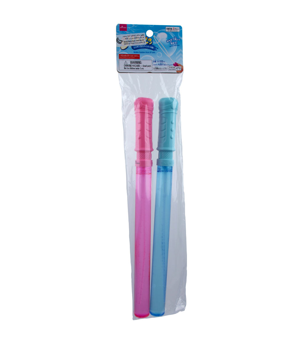 Bubble Solution Sticks, Blue & Pink (2 pcs) - 120 ml