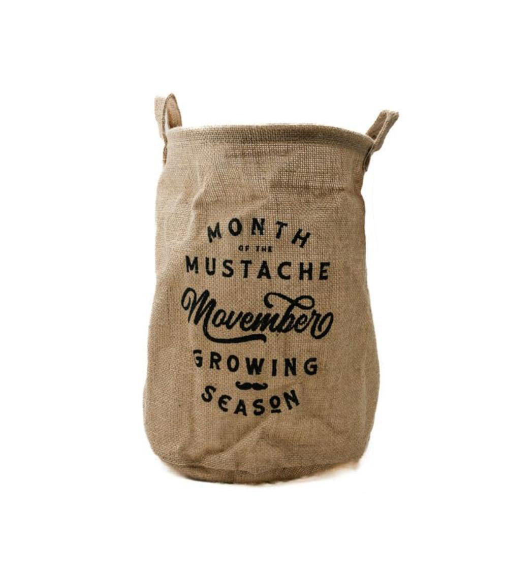 Jute Storage Basket – “Movember” Design