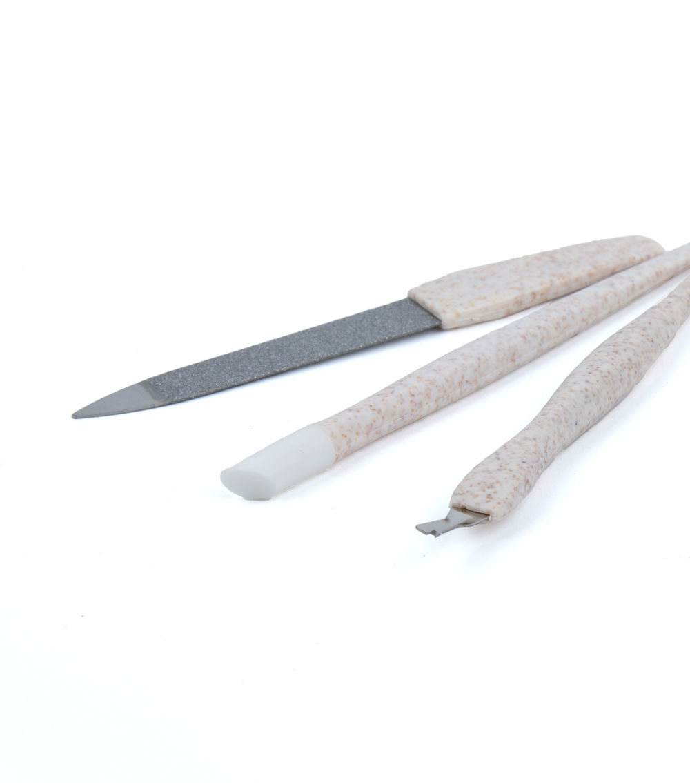 Nail Care Set – Straw Design (3 Pcs)