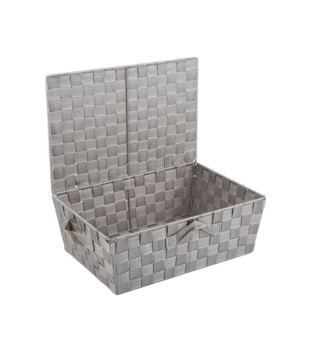 Polypropylene Storage Basket with Lid, Assorted (1 pc)