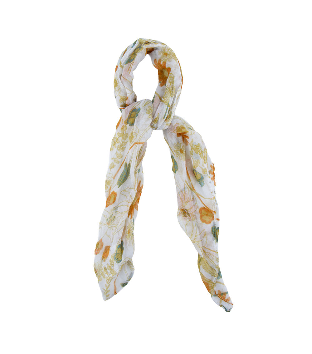 UV Cut Botanical Scarf, Assorted 1 pc (60cm x 60cm)
