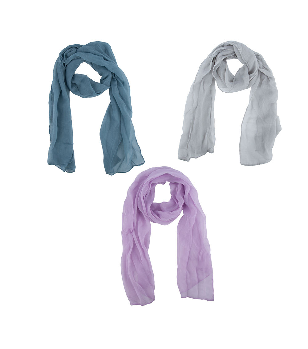 Plain Scarf, Assorted (1 pc) - 129.89cm x 30cm