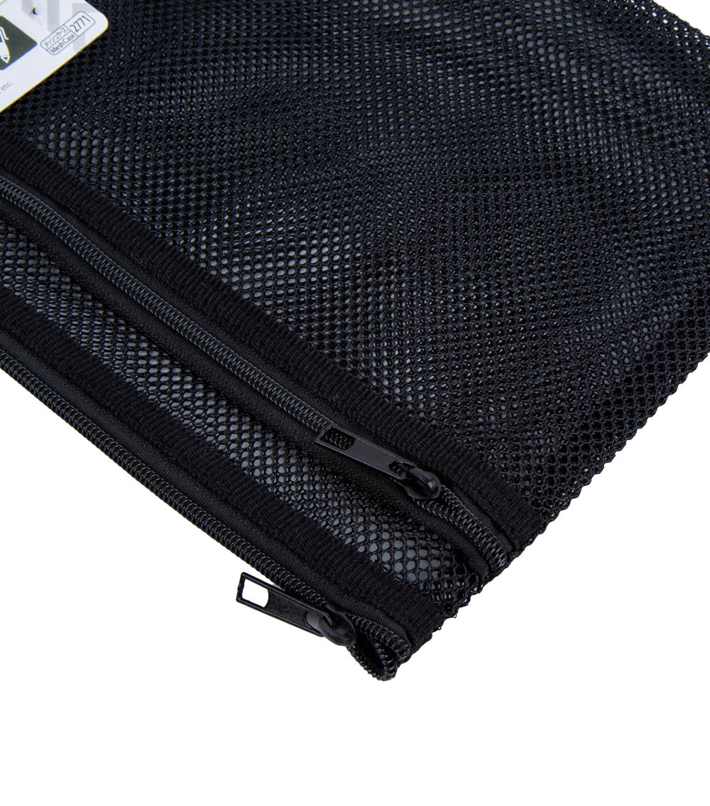 Soft Mesh Zipper Case – Black ( B6 Size )