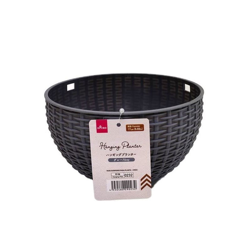 Black Hanging Planter – Round Design