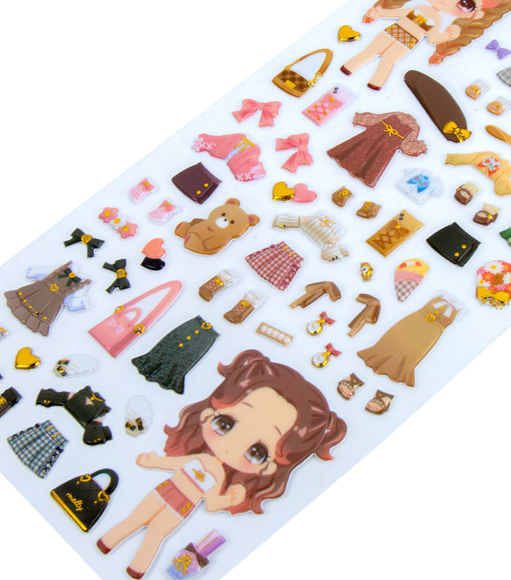 Dress-Up Sticker Set – 7 Sheets (Type E)