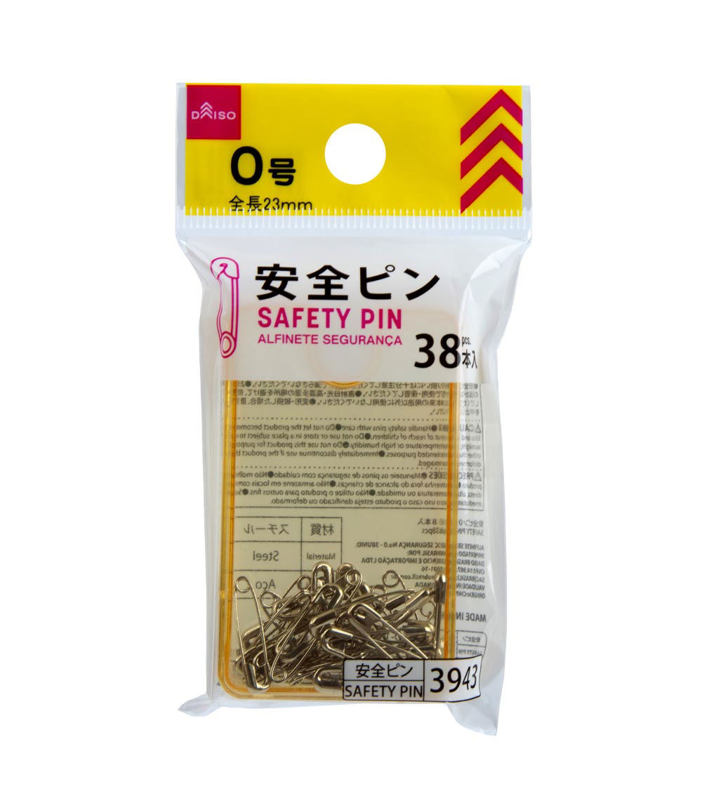 Safety Pin, Gold (38 pcs)