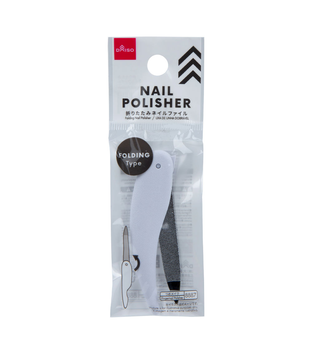Folding Nail File – White