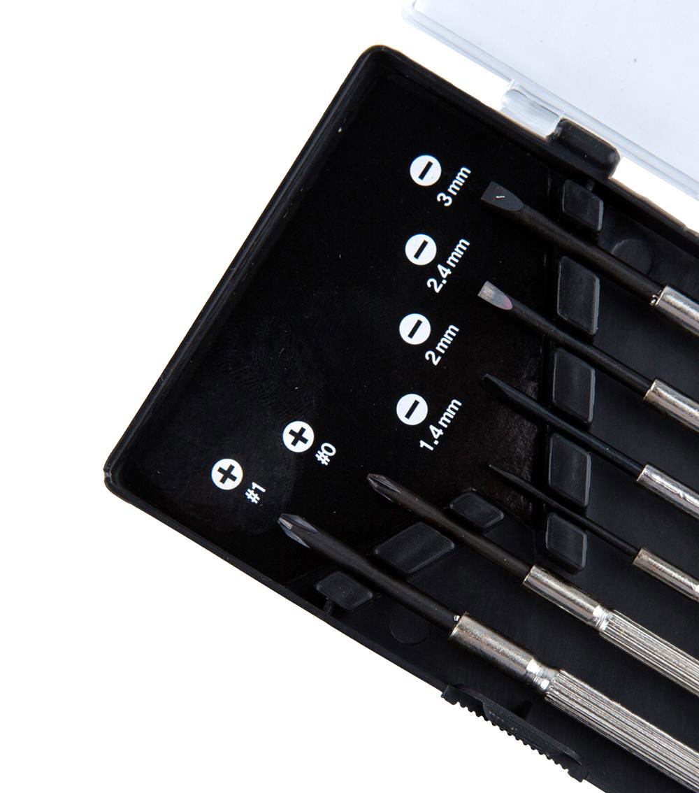 Precision Screwdriver Set With Case, Orange & Black (6 pcs)