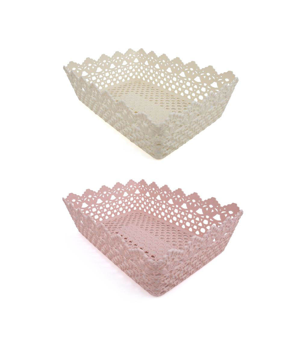 Floral Pattern Basket, Assorted (1 pc) - 34.3x10.2x23.5cm