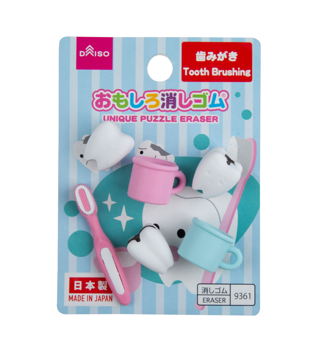 Tooth Brushing-Themed Eraser – Multicolor