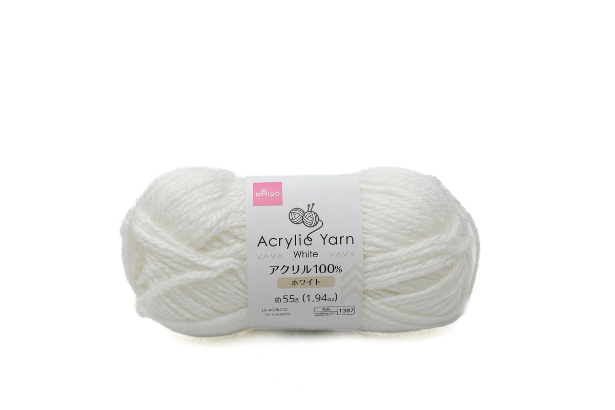 Acrylic Knitting Yarn - A1 - White