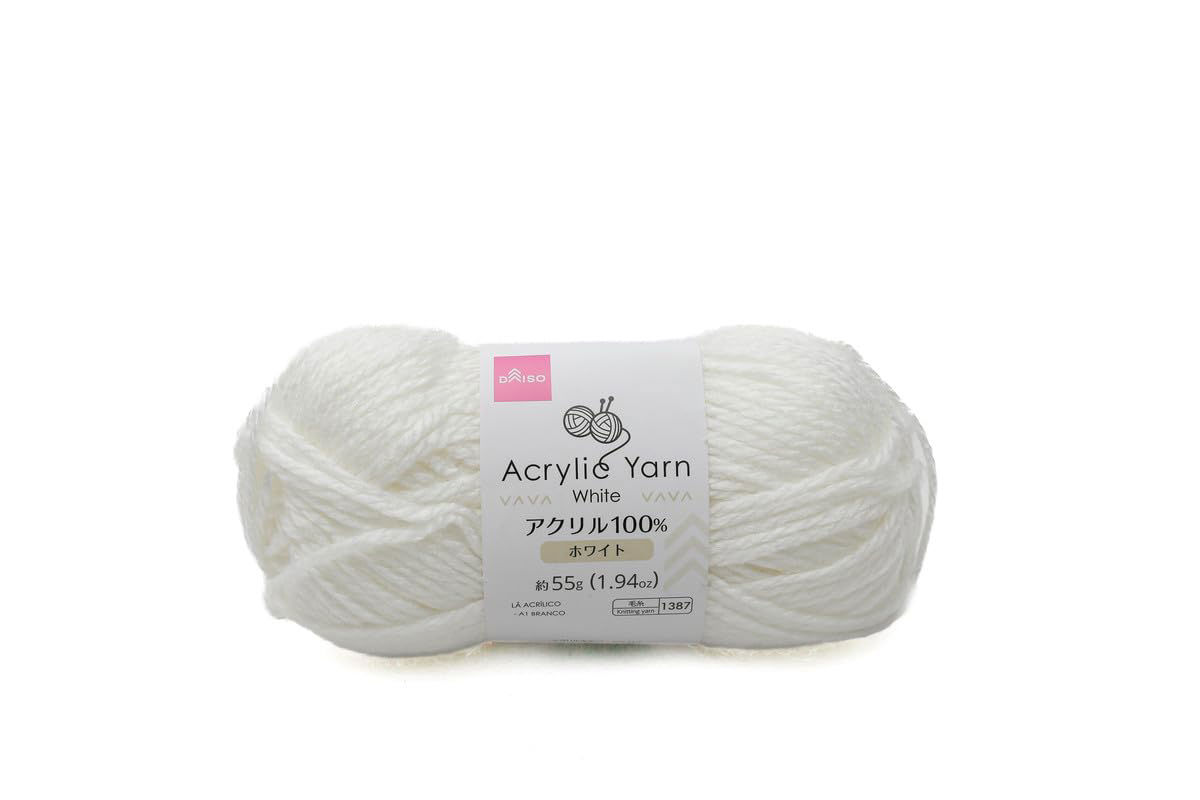 Acrylic Knitting Yarn - A1 - White