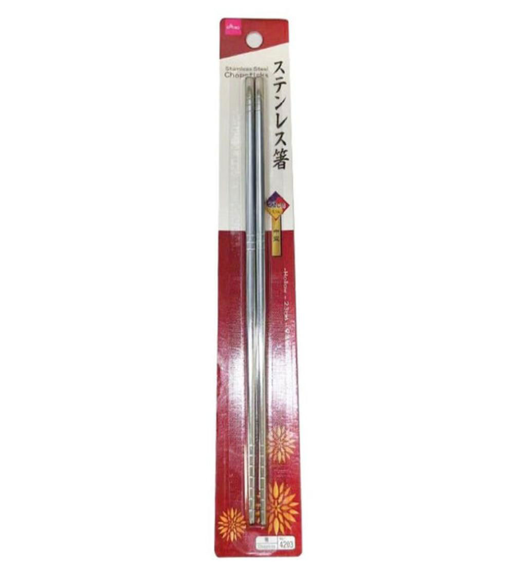 Stainless Steel Chopsticks -Hollow -23cm-9.1in.-
