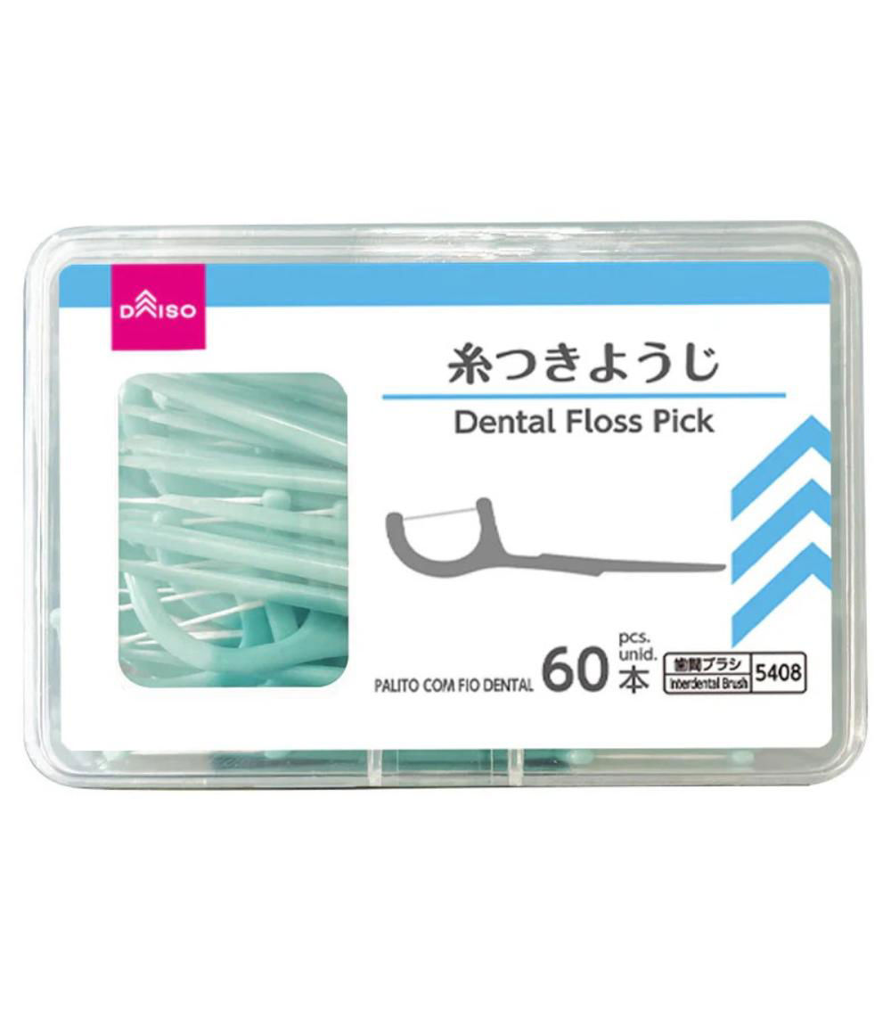 60-Piece Dental Floss Picks – Blue
