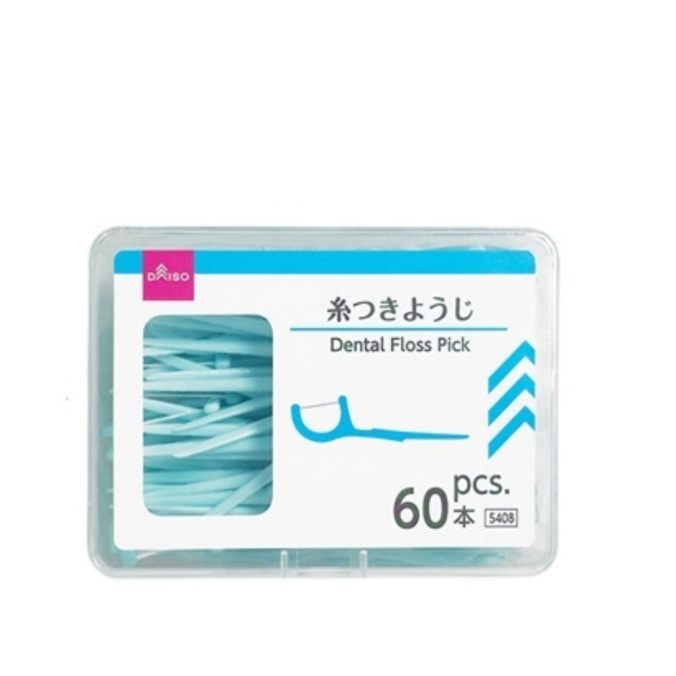 60-Piece Dental Floss Picks – Blue